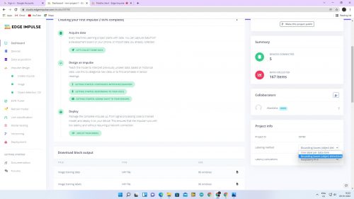 Edge Impulse Setup for object detection