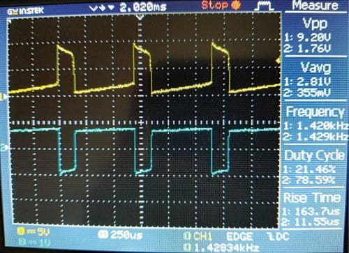 Joule thief waveform