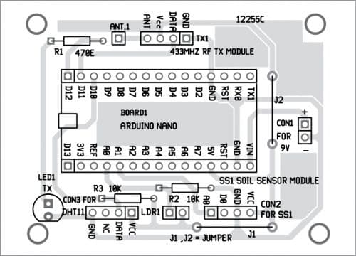 Components layout of the PCB in Fig. 4