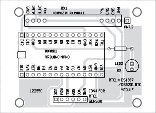 Components layout of the PCB in Fig. 6