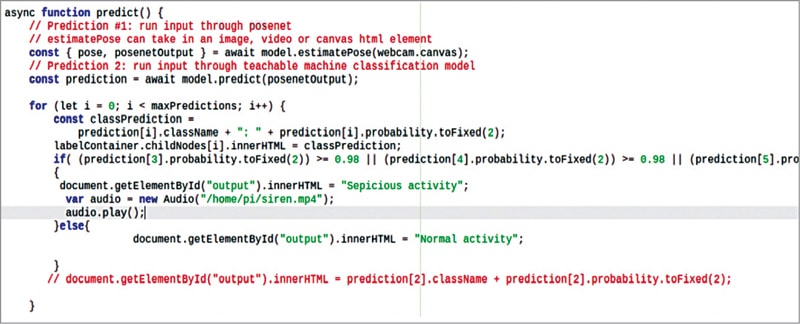 Code for Activity Tracking AI Camera