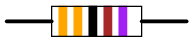 Orange-Orange-Black-Brown-Violet Resistor Color Code