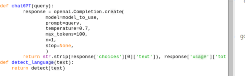 ChatGPT Language Detection Function