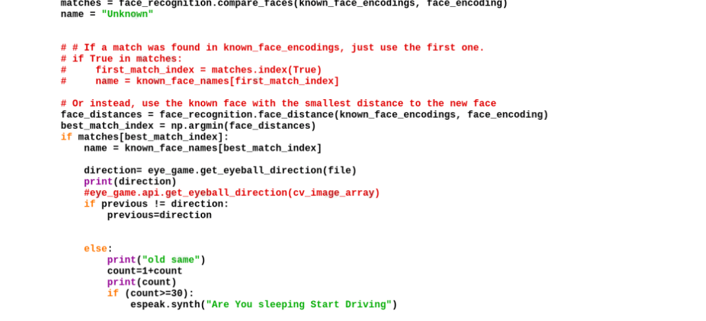 Driver Drowsiness Detection using OpenCV