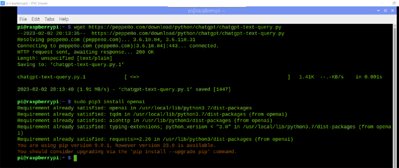 Raspberry Pi ChatGPT setup 