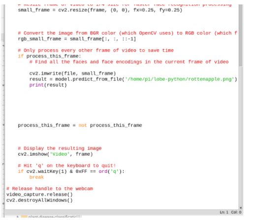 Rotten Fruit Detection System Code