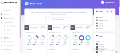 Edge Impulse EON Tuner